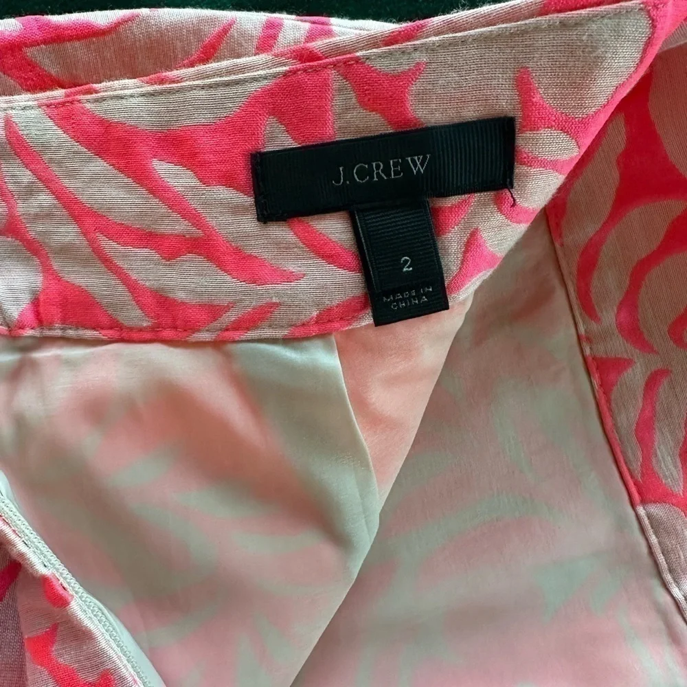 J.CREW Highwaist Floral Coral Faux Wrap Skirt